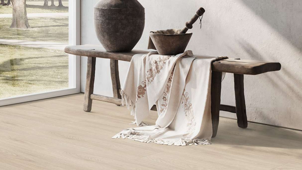 Gerflor Sol PVC clipsable - Virtuo 30 Rigid Acoustic EIR Blomma Light | isolation phonique intégrée (39131464)