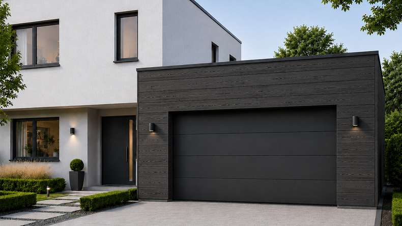 planeo NOVA - Panneau de façade WPC CoEx Classic Noir 2,90 m