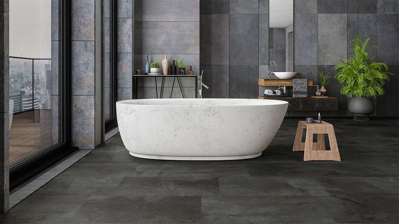 Vinyle à clic Gerflor - Senso Clic 3 Shale Black | Fabriqué en France (61221297)