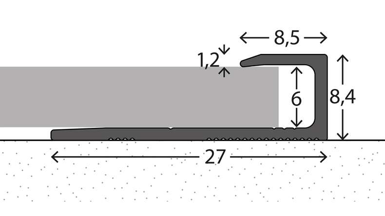 planeo Profilé de finition 441 - 270 cm