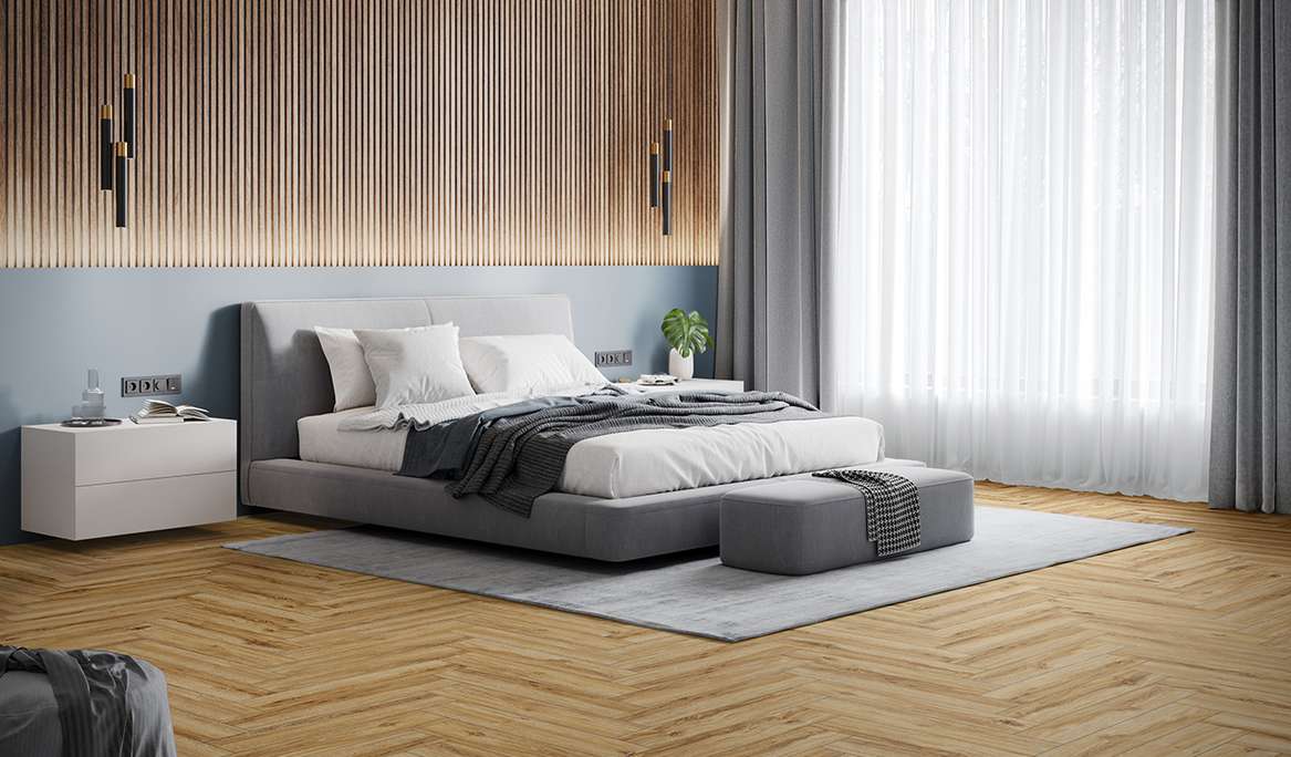 planeo Sol PVC clipsable - Herringbone Riley Oak (100P1004HB)