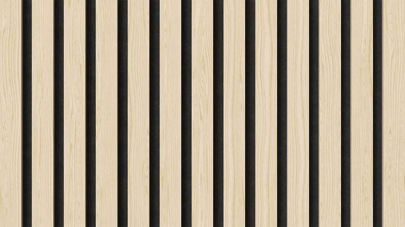 planeo Panneaux acoustiques - Chêne blanc 2480 x 600 x 21.5 mm | ignifugé
