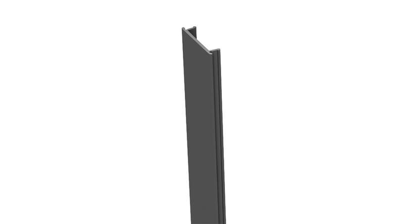 planeo Gardence Metallic - alu couvre-Poteau bande gris Anthracite 100cm 7x7cm et 9x9cm