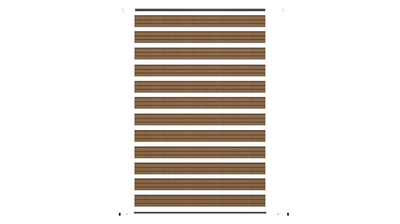 planeo LINEA - WPC CoEx Clôture à emboîter en losange Burma Teck 176 x 183 cm