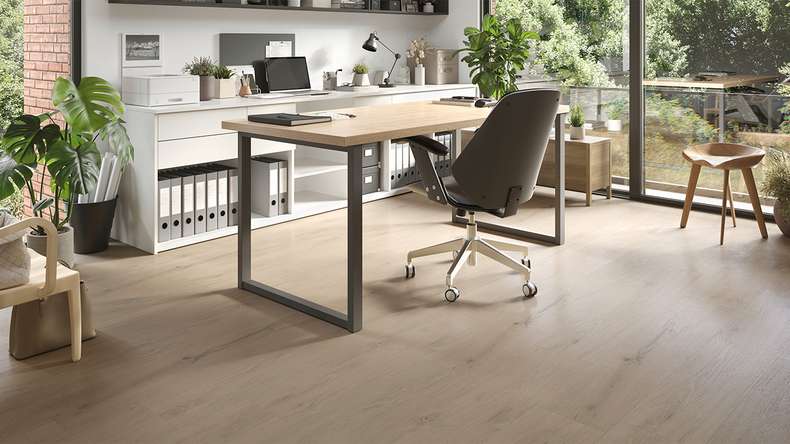planeo Vinyle à coller - Objet Woodline Chêne Crème | Grain synchrone (PLDD2570-KER)