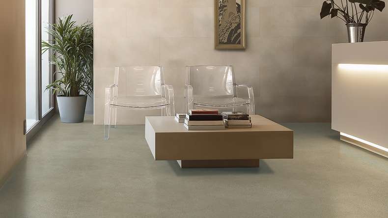 Gerflor Vinyle à clic Rigid - Création 70 Clic Taupe Backyard | Aspect authentique (61291713)