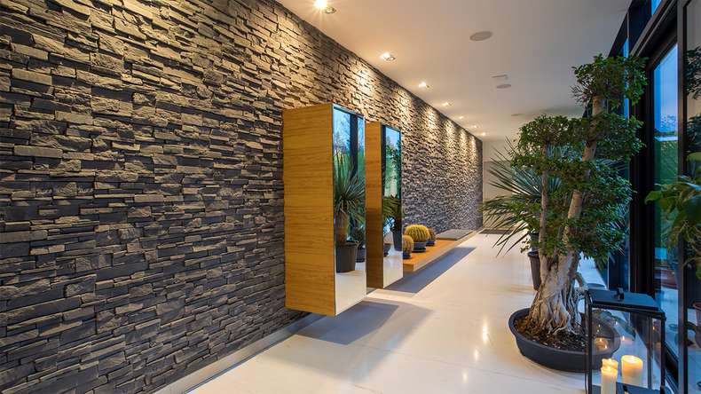 planeo StoneWall Solid Latte de pierre - basalte