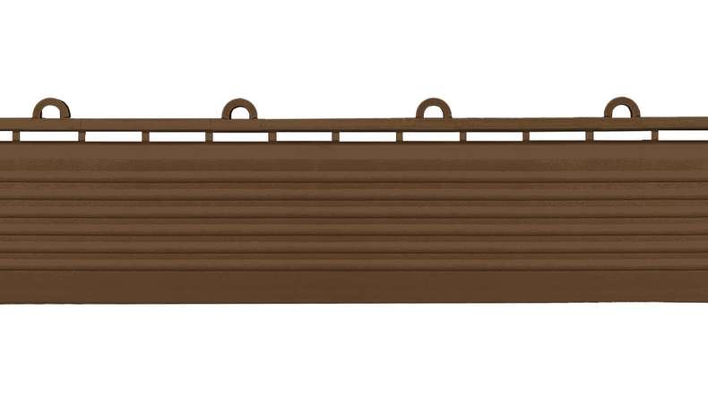 planeo partie latérale pour carreaux de terrasse à clipser 30 x 30 cm - marron avec oeillet