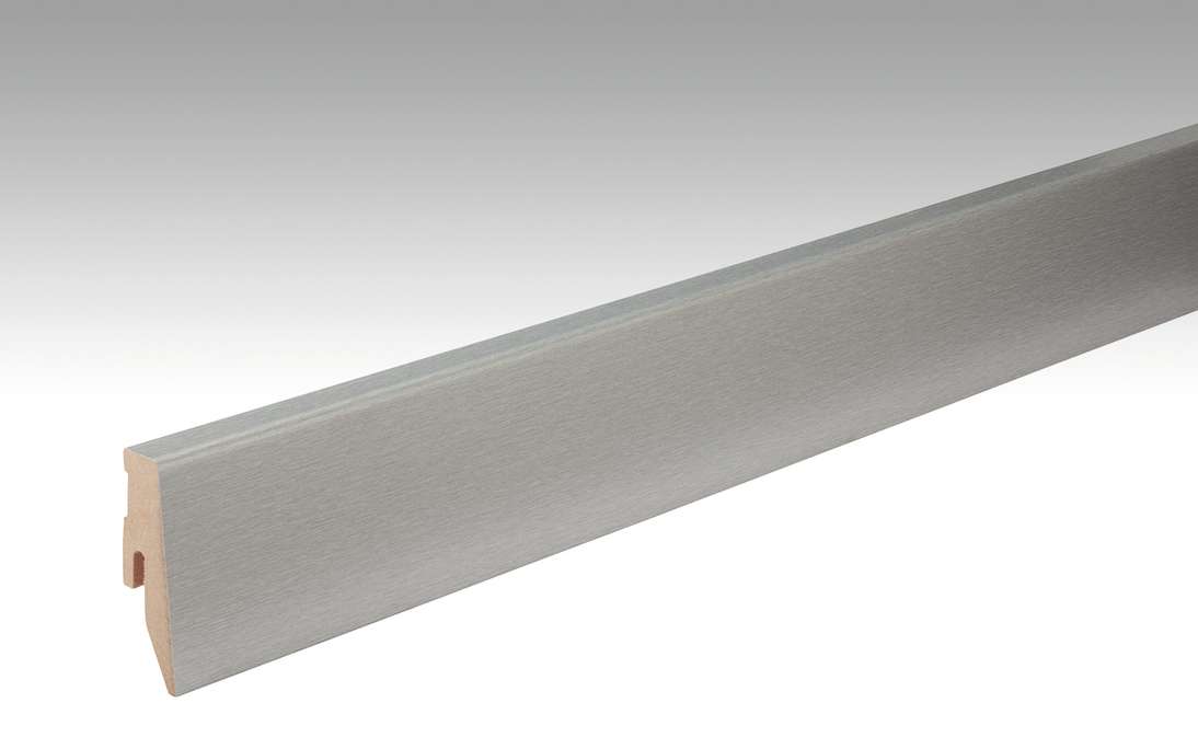 Plinthes MEISTER en acier inoxydable DF 063 - 2380 x 60 x 20 mm