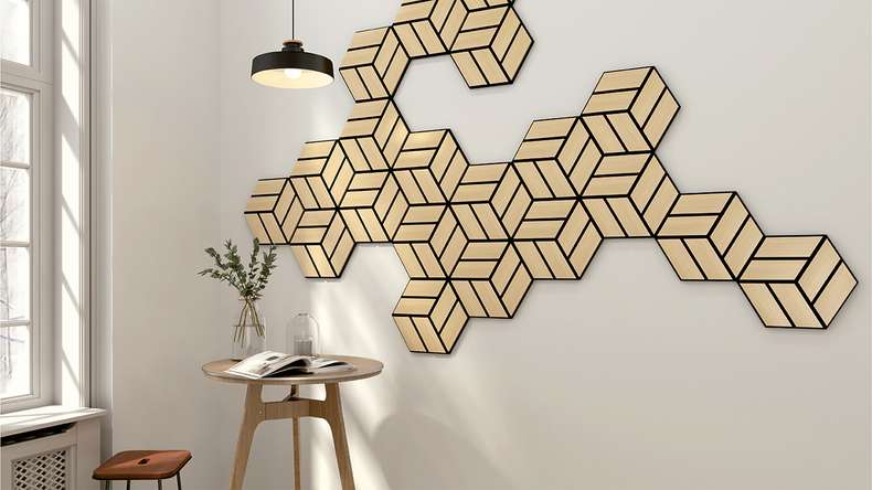 Skaben Panneau acoustique SilentWall - HexaUno New Light - 30 x 26 cm
