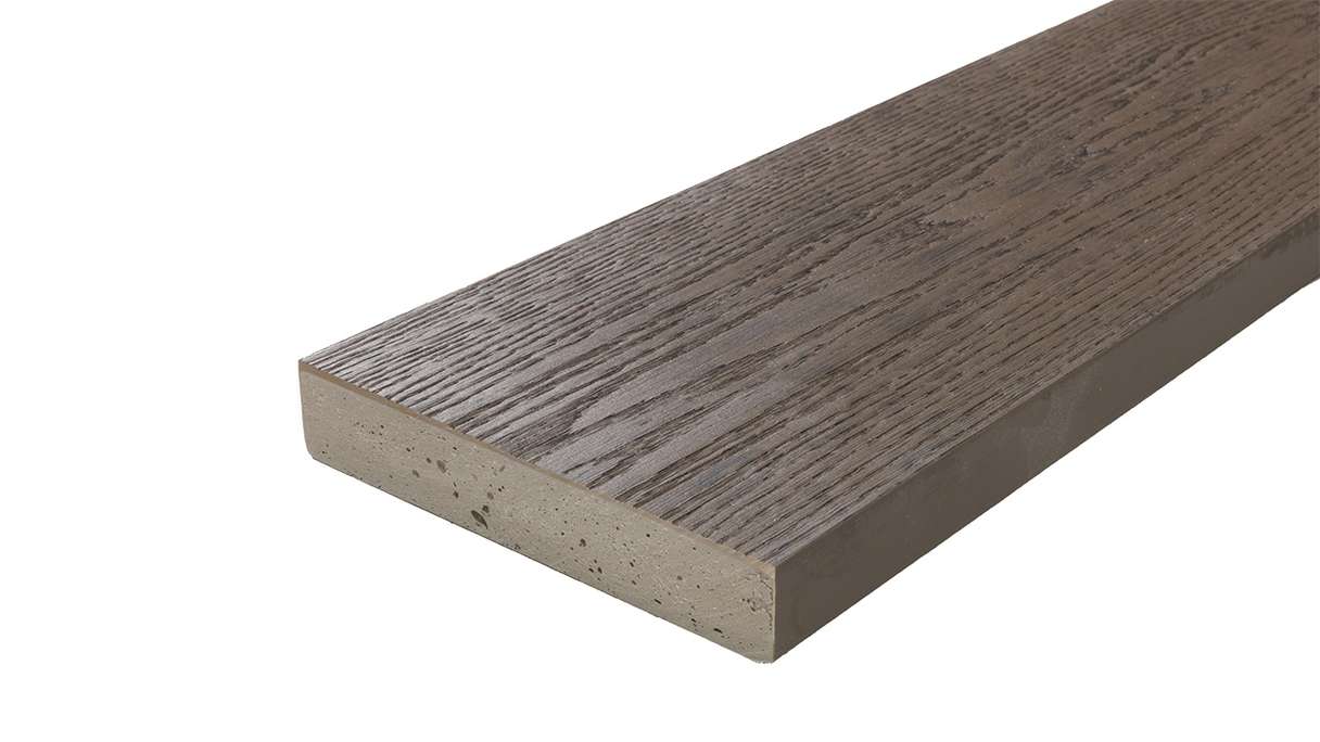 planeo Authoria PureBoard Plancher de terrasse massif - Natural Brown Oak 3.6m structuré