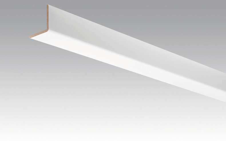 Plinthes MEISTER plinthes d'angle Uni blanc brillant DF 324 - 2380 x 33 x 3,5 mm