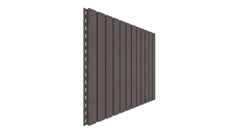 planeo DesignPro - Bardage de façade en WPC gris foncé 2900 x 175 mm
