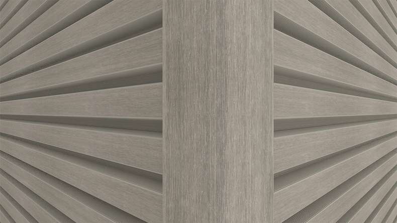 planeo LINEA - Profilé d'angle extérieur en aluminium CoEx, gris clair, 3000 x 66 x 66 mm
