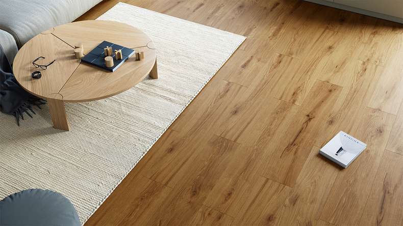 planeo Vinyle à coller - Objet Woodline Chêne brun naturel | Grain synchronisé (PLDD2570-ENB)