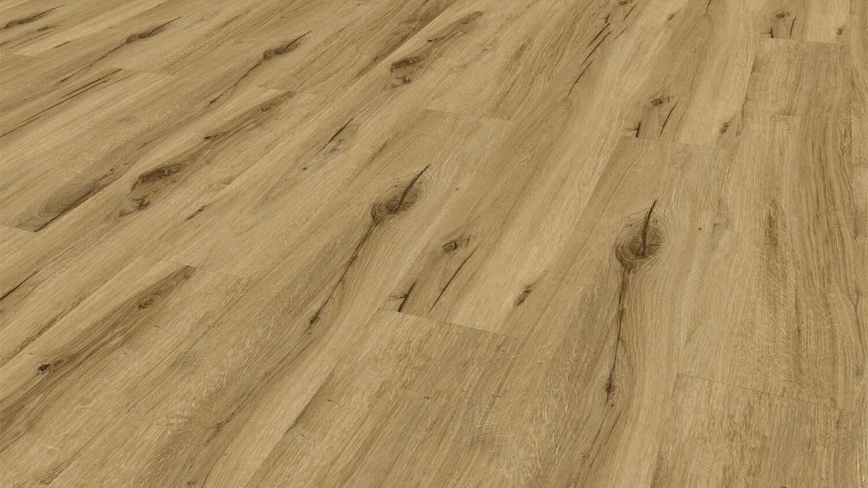 Vinyle à clic Gerflor - Senso Premium Rigid Acoustic Bambi fauve | Isolation phonique intégrée (40441629)