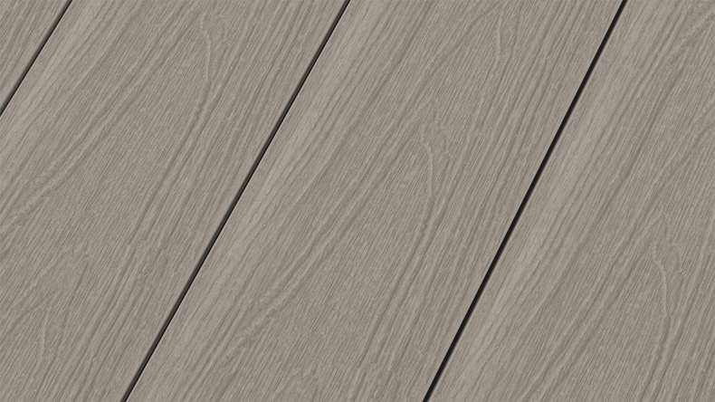 planeo MAXLine Nature - WPC CoEx lame de terrasse XL gainée chambre creuse - gris clair 3m structuré/lisse brossé