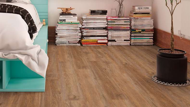 planeo Vinyle à clic rigide - FlexCore 30 Chocolate Oak | Isolation phonique intégrée (plfc-5145FS30)