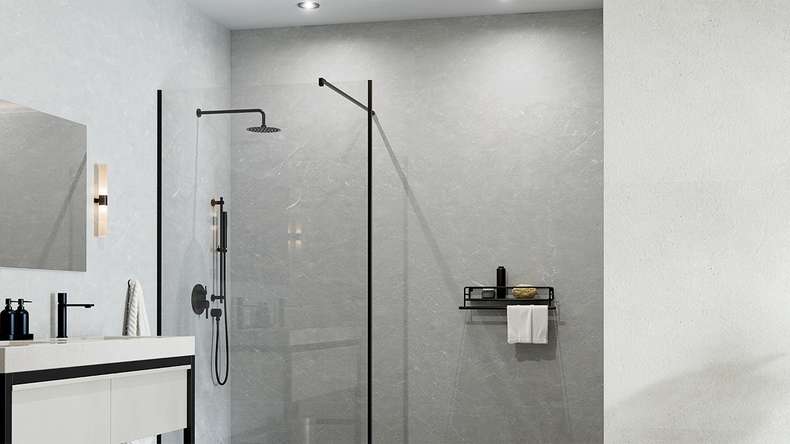 planeo Revêtement mural SPC - CeraRock Tile Concrete Light 120 x 60 cm