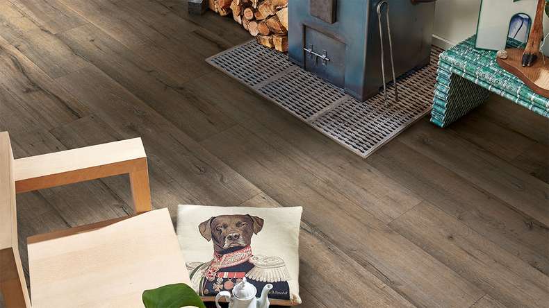 Sol design MEISTER MeisterDesign. next DD 500 S - 06986 Chêne vieux bois gris argile | Isolation phonique intégrée (400054-1287220-06986)