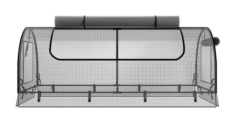 planeo Rehausse pour plate-bande surélevée Filet PE - blanc 149.9 x 69.4 x 62 cm