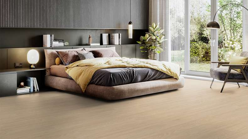 Gerflor vinyle à clic - Senso Premium Rigid Acoustic Country beige | Isolation phonique intégrée (39471625)