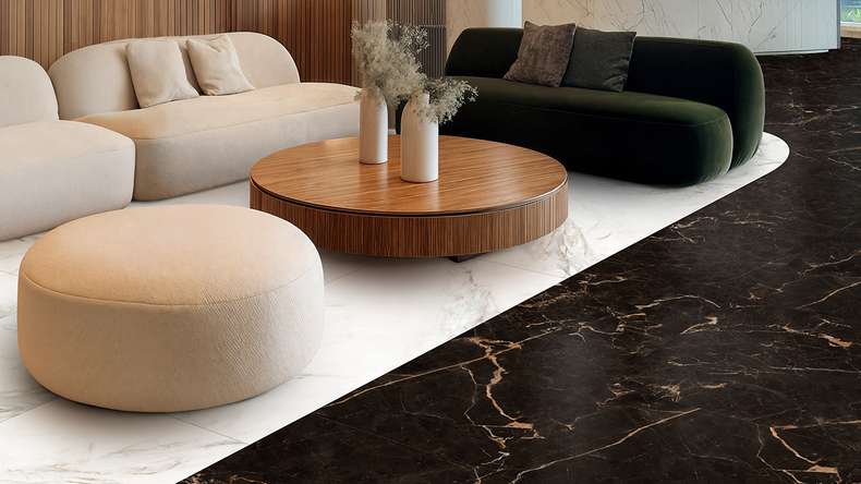 Gerflor vinyle à coller - Creation 55 White Marble