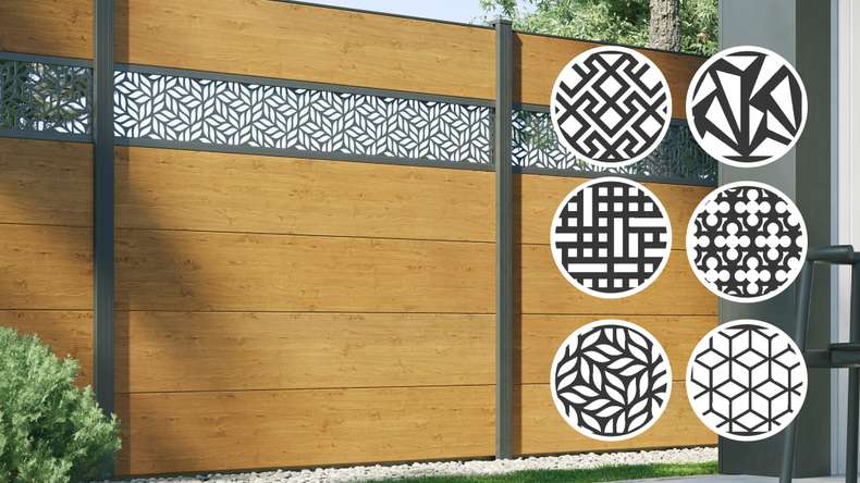 planeo Gardence - Insert design 1 800 x 300 x 1,5 mm, anthracite