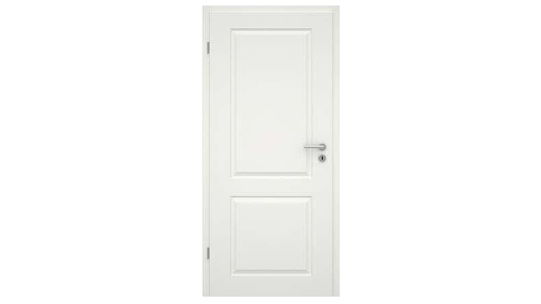 planeo Porte intérieure de style maison de campagne VELA Casa 2F laque blanche 9010 chant arrondi | laquée - 1985 x 610|735|860|985 mm