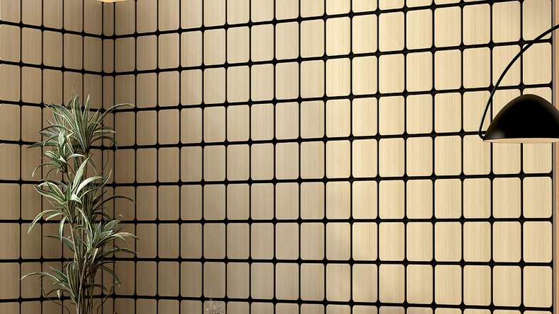 Skaben Panneau acoustique SilentWall - Carré Chêne Naturel Clair - 60 x 58,5 cm