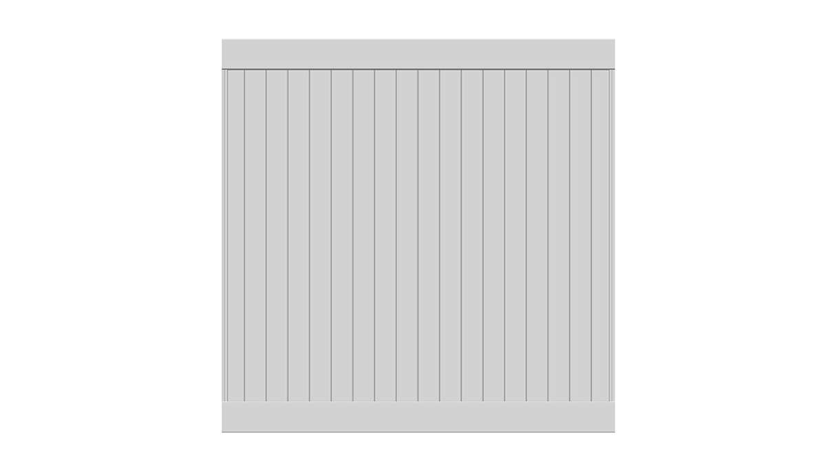 planeo Privara - Clôture PVC à emboîter Blanc - Résistant aux UV | 177 x 178 cm