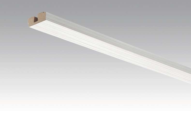 plinthes MEISTER bandes de garniture de plafond argent 4021 - 2380 x 40 x 15 mm