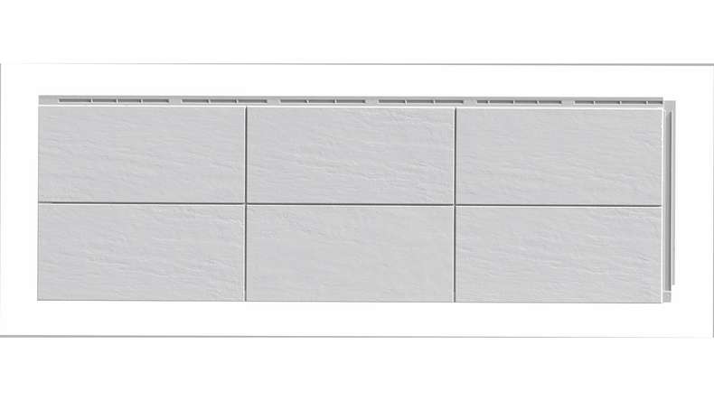 Zierer façade argile Terra - 1115 x 359 mm gris pastel en PRV