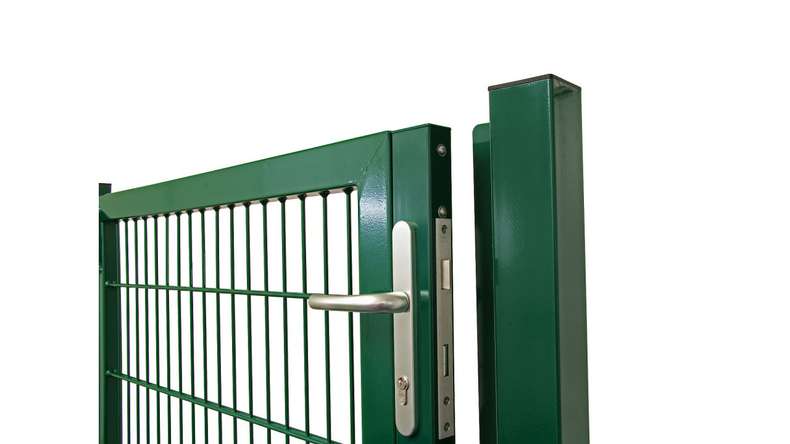 Porte universelle lourde 1 feuille vert mousse poteaux de porte inclus