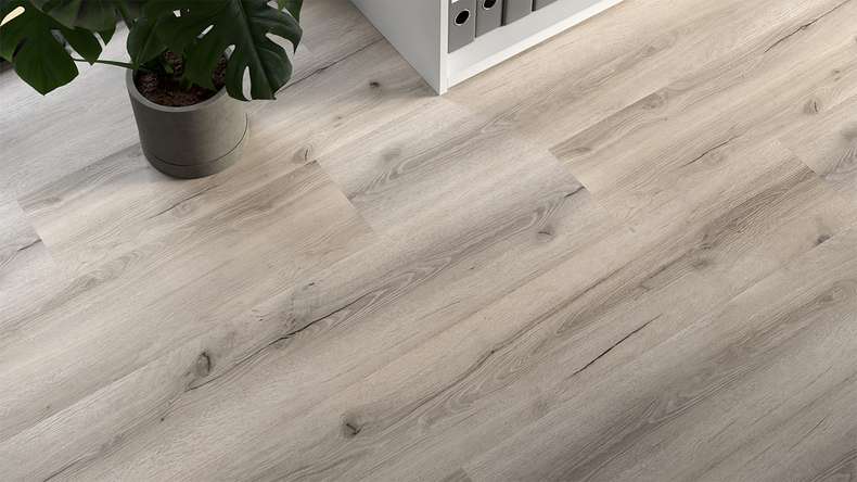 planeo Vinyle à clic rigide - GRANDline Rustic Grey Oak | Isolation phonique intégrée (NF-GL-705-N)