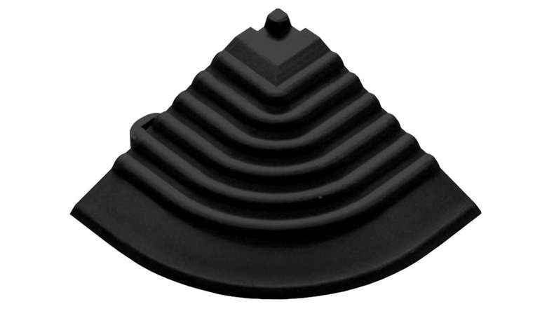 planeo élément d'angle pour carreaux de terrasse à clipser 30 x 30 cm - noir
