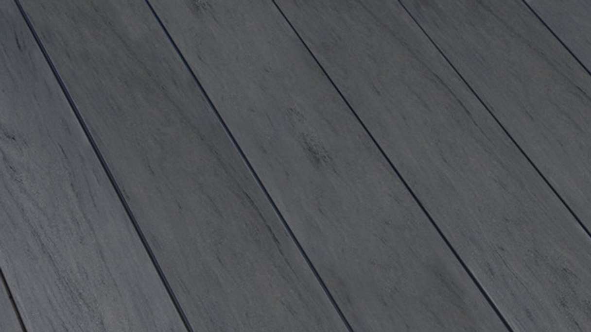 planeo terrasse composite - lame massive chêne fumé gaufré/strié - 1m à 6m