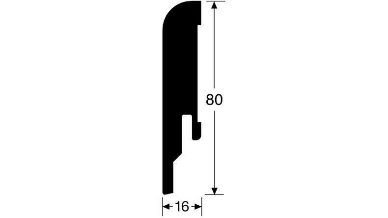 Plinthes MEISTER Chêne gris 6671 | - 2380 x 80 x 16 mm