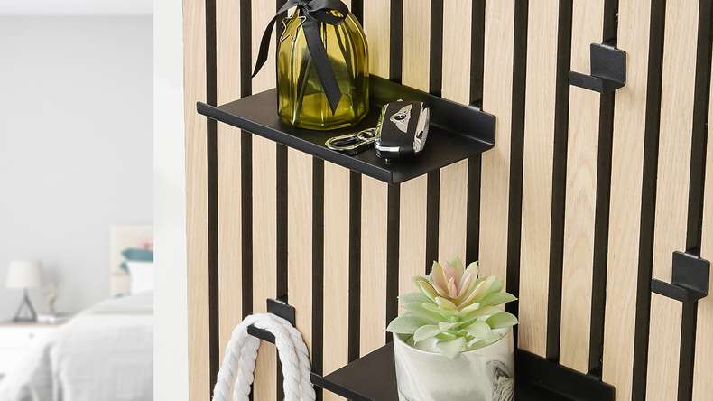 planeo Étagère - noir 20 cm vis comprises