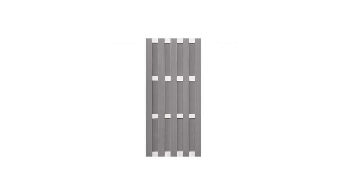planeo Gardence Premade - Clôture composite Vertical gris clair 84,3 x 180 cm