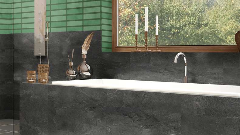 planeo Revea - revêtement mural plastique Slate Matt 60 x 30 cm