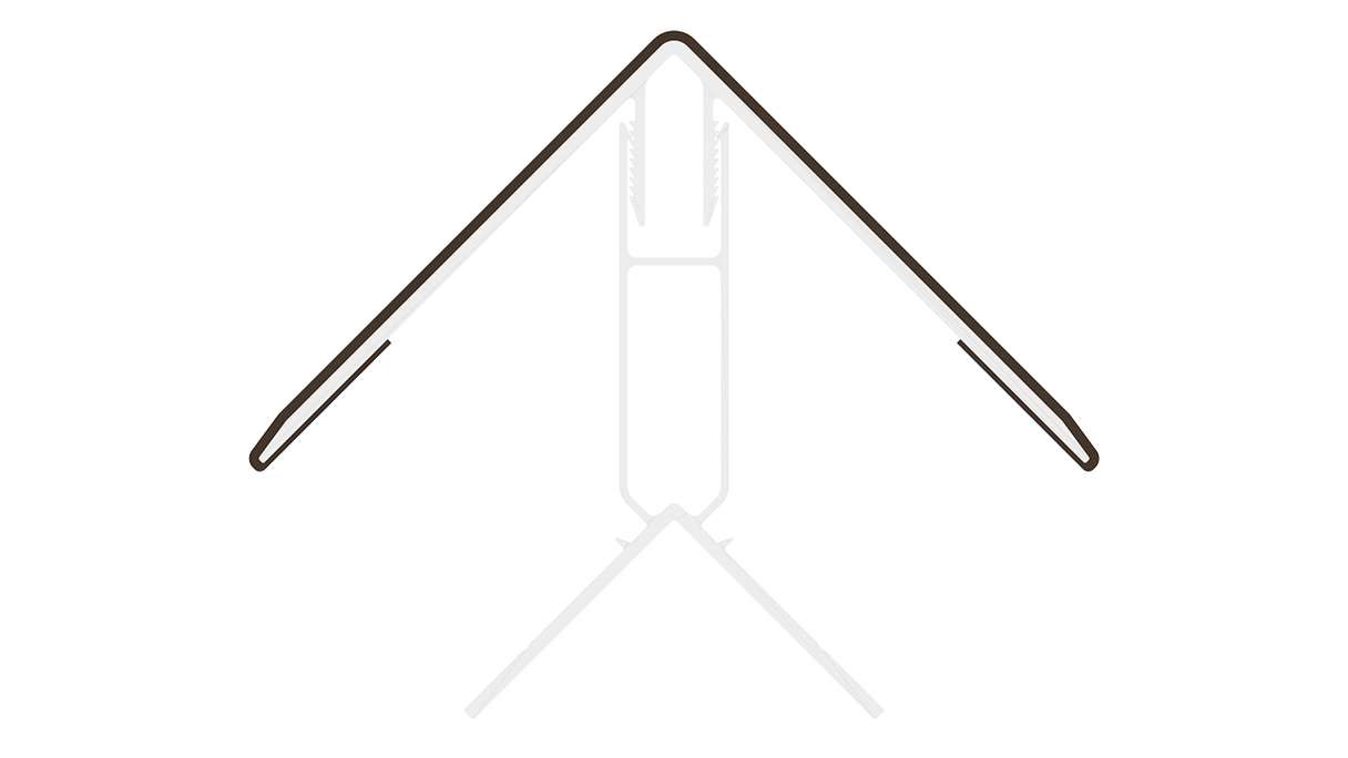 planeo LINEA - Profilé d'angle extérieur en aluminium CoEx, couleur Ipe brun, 3000 x 66 x 66 mm