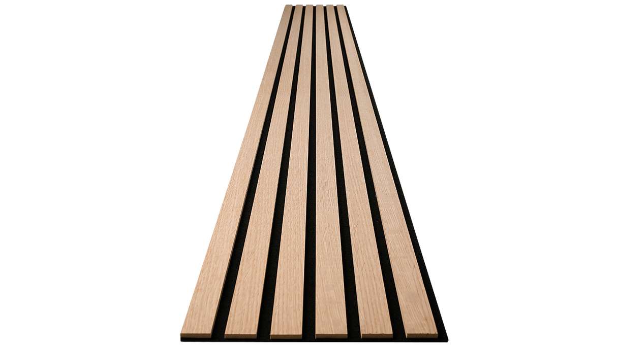Skaben Panneau acoustique SilentWall Comfort - Chêne brun clair - 250 x 30 cm