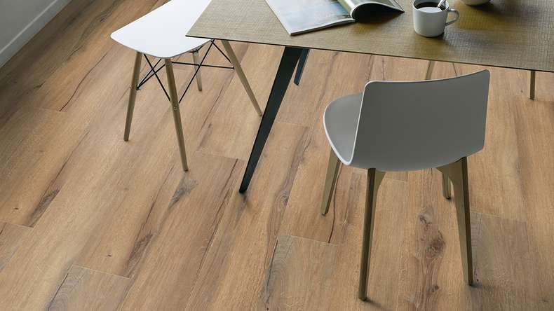 Gerflor Vinyle à clic Rigid - Création 40 Clic Acoustique Cedar Brown | Isolation phonique intégrée (61310850)