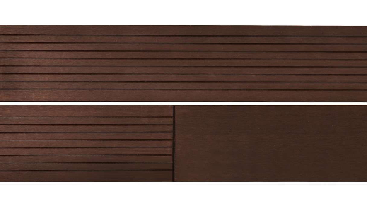 planeo terrasse bois - Bambou foncé lisse/rainuré