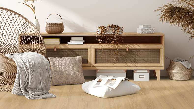 Gerflor Sol PVC clipsable - Virtuo 30 Rigid Acoustic EIR Bohem Honey | isolation phonique intégrée (39111458)
