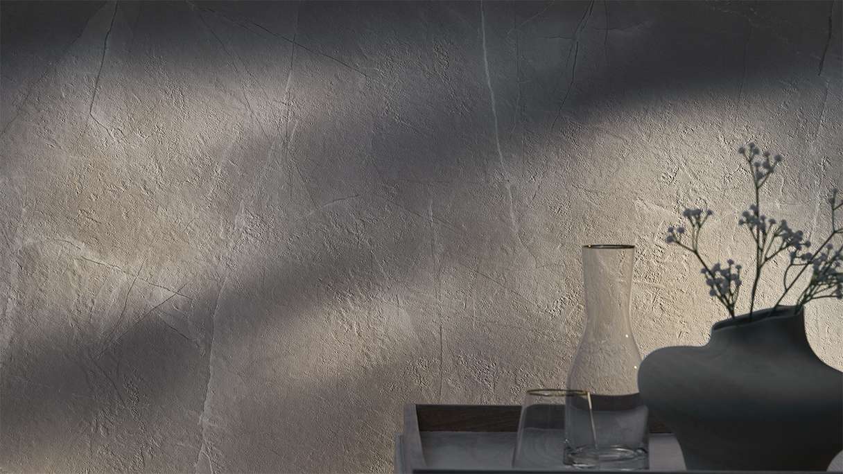 planeo Revêtement mural SPC - CeraRock Tile Light Grey Marble 120 x 60 cm