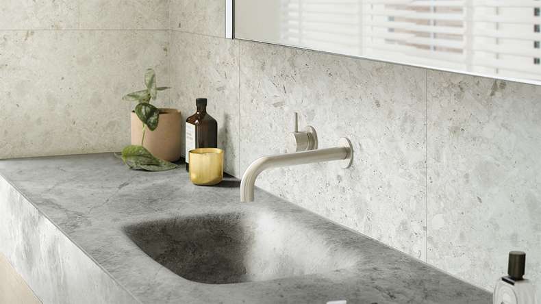 planeo StrongWall - Revêtement mural plastique Terrazzo 65 x 37,5 cm