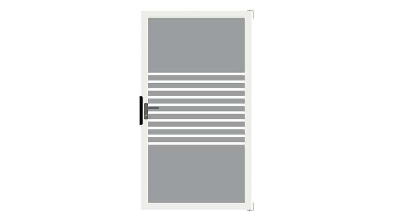 planeo Gardence Flair - Porte DIN gauche bandes avec cadre aluminium 100x180cm