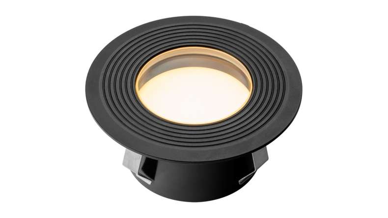 planeo Éclairage de terrasse 12V - Lampe LED encastrée Onyx 90 RA - 2W 76Lumen